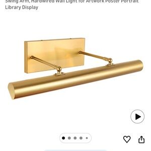Gold Wall Light for Artwork Display